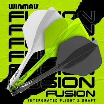 Fusion Integrated flight &amp; shaft Fluoro Yellow