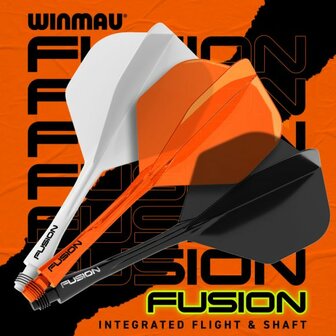 Fusion Integrated flight &amp; shaft Fluoro Orange